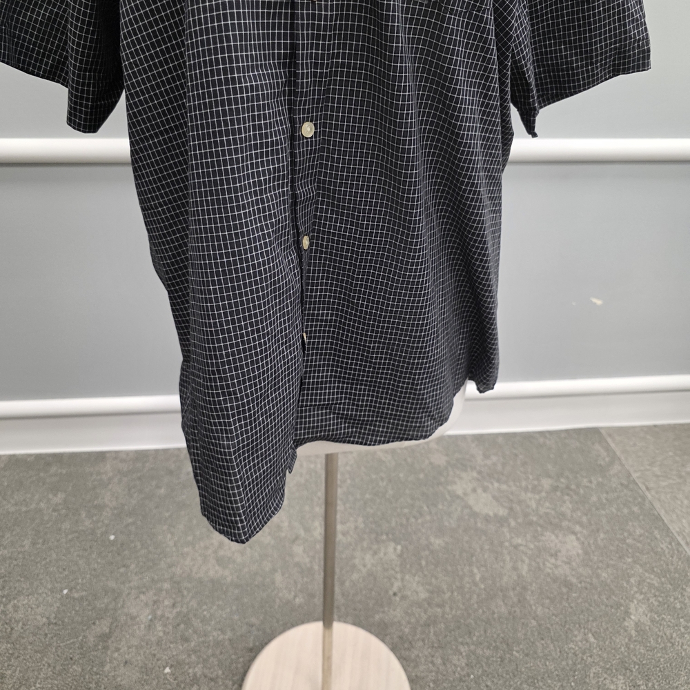 Van Heusen Men's Dark Checkered Button Down Shirt - Picture 3 of 10